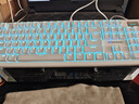 狼途LT104机械键盘电竞游戏办公键盘三模有线/蓝牙/无线键鼠套装104键全尺寸客制化平板电脑笔记本键盘 皓月冰蓝光【有线Logo屏】金轴单光 实拍图