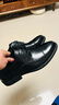 百丽男鞋2025商务正装休闲增高软底真皮鞋 黑色A2247（三接头款） 42 实拍图