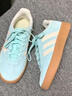 adidas「T头鞋」BARREDA板鞋德训鞋男女阿迪达斯轻运动 薄荷绿/汉玉白/树脂黄   45 实拍图