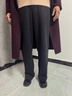 每时女装人字纹羊毛呢休闲裤女春秋新款直筒裤女糯米裤子女2879黑2XL 实拍图