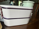 膳魔师（THERMOS）饭盒便当盒2层1.1L便携大容量男女士学生保温桶提锅TCXA-1100 PK 实拍图