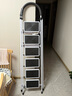艾瑞科梯子家用折叠梯人字梯楼梯踏步板加厚安全便携多功能登爬楼梯 碳钢纯净白六步梯 实拍图