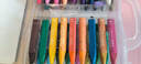 得力（deli）36色学生三角杆丝滑油画棒儿童蜡笔(内含5张填色卡)女孩儿童 实拍图