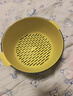 双层塑料洗菜盆沥水篮子厨房神器多功能客厅家用水果盘洗水果菜篮 青黄色 1个 实拍图