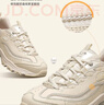 斯凯奇（Skechers）女鞋珠珠熊老爹鞋厚底增高百搭复古运动休闲鞋149463 乳白色/OFWT 37 正常码，脚背宽高选大半码 实拍图
