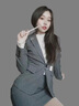 晨芙职业西装套装女时尚气质面试正装商务前台教师白领上班工作服工装 暗灰格外套+半裙 M 建议90-100斤 实拍图