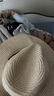 慕衣宾士草帽男女夏天旅游度假帽子男潮宽沿沙滩帽防晒男士太阳帽遮阳礼帽 米色 实拍图