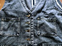 VEOX牛仔马甲女春秋季2025新款马夹洋气百搭显瘦外穿潮背心上衣外套女 蓝色 9861款 4XL 建议145-155斤 实拍图