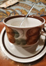 SUCCOHOMEWAREvintage中世纪复古风陶瓷咖啡杯 家用文艺中古风咖啡杯碟勺整套装 棕花咖啡(一杯一碟一勺) 实拍图