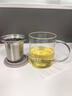 北鼎（Buydeem）茶水分离玻璃杯 办公泡茶器具过滤杯 高硼硅泡茶杯 CD1001灰羽色 实拍图