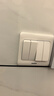 西门子（SIEMENS）开关面板 二开双控 86型暗装面板 致典雅白色5TA14233NC01 实拍图