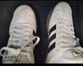 adidas T头鞋 VL COURT复古板鞋德训鞋男女阿迪达斯轻运动   汉玉白/黑色/树脂黄(推荐女生选小半码)   38 实拍图