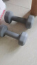 Keep 彩色浸塑哑铃 男士女士家用家庭健身肌肉塑形轻重量岩石灰 4kg*2 实拍图