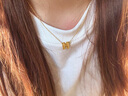 LOVING黄金吊坠字母H吊坠项链挂坠女足金999送女友老婆媳妇情人节礼物 足金H吊坠+送S925银项链 金重约1.5g/克重多退少补 实拍图
