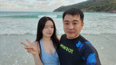 TOSWIM男士泳裤长袖泳衣沙滩冲浪温泉套装防尴尬游泳裤 幽蓝海域M 实拍图