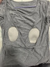 米度丽哺乳衣外出春夏大码T恤产后喂奶衣长袖月子服夏季哺乳装背心上衣 短袖-浅花灰【带胸垫】 XL码 实拍图