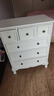 爱迪威五斗柜实木特价清仓卧室抽屉储物柜客厅收纳柜子家用五斗橱斗柜 60cm长4层米白色-整体送货 整装 实拍图