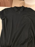 布先生男士针织短袖T恤翻领透气速干商务休闲 钢琴黑(平纹） M(170) 实拍图