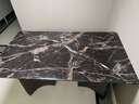 法蒂玛轻奢大理石餐桌现代简约长方形家用餐桌椅组合小户型不锈钢吃饭桌 1.4*0.8米 单餐桌 实拍图