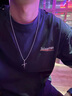 彩莱娅黑色十字架钛钢项链男潮流嘻哈复古吊坠小众百搭时尚毛衣链送男友 十字架项链 实拍图