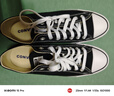 匡威（Converse）官方All Star经典帆布男女低帮休闲运动鞋黑色101001 101001/黑色 42 实拍图