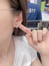 LnieerS999足银方形几何耳扣女小众设计高级感耳环养耳洞免摘耳钉银耳圈 几何耳扣【999足银】 实拍图