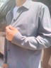 罗蒙（ROMON）夏季薄款休闲夹克衬衫外套中年男士超轻薄单层冰丝宽松防晒上衣服 灰色 XL :(140-155斤) 实拍图
