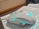 惠普（HP）M220游戏鼠标USB有线鼠标自定义宏驱动2400DPI吃鸡LOL鼠标电竞游戏鼠标 白色 冰蓝光 有声版 实拍图
