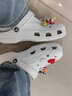 卡骆驰crocs洞洞鞋贝雅男鞋女鞋轻便耐磨一脚蹬拖鞋休闲鞋|10126 白-100 37 /38(230mm) 实拍图