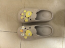 利达妮（TZLDN）eva洞洞鞋女士外穿防滑夏季防臭踩屎感家居家用沙滩凉鞋包头拖鞋 卡其奶酪(10个) 36-37 【标准码】 实拍图
