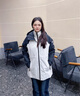 波司登2025新款冲锋衣鹅绒服女短款三合一防风防水保暖外套B250331302 月光白/黑色|8050/8056|80MC XS 155/80A 体重约100斤以内 实拍图