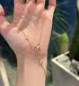 中国黄金（CHINA GOLD）蝴蝶流苏黄金套链女足金项链锁骨链吊坠情人节生日礼物送女友老婆 【京速达】蝴蝶套链【鱼鳞款】约4g 实拍图