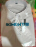 罗蒙（ROMON）纯色商务职业正装男士白衬衫工装外套长袖衬衣男CS108白色3XL 实拍图