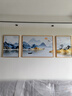 诗六艺家饰客厅装饰画北欧现代简约沙发背景墙挂画三联画大气轻奢壁画晶瓷画 背靠金山（铝合金外框） 晶瓷画左右50*70+中间100*70亮面 实拍图