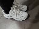 斯凯奇（Skechers）女鞋 2026秋季新款轻便经典小白鞋复古时尚熊猫鞋厚底增高老爹鞋 冰白蓝/复古小白熊/建议拍小一码 /晒图返10 38.5 内长255mm 实拍图