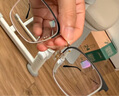 WAN XIN 新款 1.67超薄高清防蓝光镜片男可配度数送商务眼镜框女Z 56118透明蓝 超轻盈8.9克 配万新1.60较薄非球面树脂镜片 实拍图