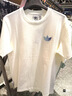 adidas经典简约纯棉运动上衣短袖T恤男女夏季阿迪达斯官方三叶草   汉玉白   L 实拍图