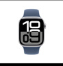 Apple/苹果 Watch Series 10 智能手表GPS款42毫米银色铝金属表壳丹宁色运动型表带S/M MX1J3CH/B 实拍图