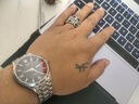 爱沃驰瑞士IW手表男机械表全自动进口机芯男士手表夜光防水男表七夕礼物 银黑钢带/进口机芯/定制刻字 实拍图