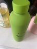 贞嘻水杯保温杯男士杯子年会奖品礼品送员工实用大容量不锈钢车载学生 绿色笑脸保温杯510ml 实拍图