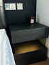 意式极简悬浮床头柜北欧风床边柜简约现代卧室床头储物收纳柜边几 黑色水曲柳（E0级环保） 限时送智能人体感应灯 整装（无需安装开箱即用） 45x40x50cm 实拍图
