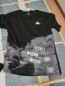 卡帕Kappa短袖t恤男纯棉夏季薄款背靠背休闲宽松圆领半袖全棉运动体恤衫ins 黑色 XL 【125-140斤左右】 实拍图