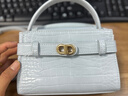 CHARLES&KEITH鳄鱼纹凯莉包手提斜挎婚包包女包生日礼物CK2-50270880-1 Sea Salt Blue海盐蓝 S 实拍图