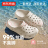 京东京造【抗菌洞洞鞋】凉鞋情侣户外旅行沙滩两穿eva凉拖鞋男卡其色42-43 实拍图
