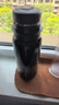 览萌高档保温杯男士不锈钢大容量泡茶杯送老师的礼物茶水分离便携水杯 曜石黑（陶瓷涂层内胆）500ml 实拍图
