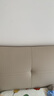 慕思（de RUCCI）真皮床 双人床1.8米2米 简约软包头层牛皮婚庆双人卧室家具皮艺床 齐边款(月光白)-BCW1-020 1.8*2米 实拍图