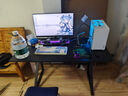 华恺之星电脑桌台式家用电竞简约桌子办公书桌学习桌游戏桌BGZ723 1.4米黑 实拍图