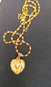 澳门9999真金女士项链韩版黄金色吊坠24k 时尚简约锁骨项链转运珠 心中有你+元宝链 实拍图