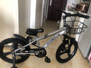 凤凰（Phoenix）儿童自行车男女宝宝脚踏车3-8-12岁儿童山地车14-18-22寸小孩单车 极氪辐条轮+ 炫酷银+ 悍马辅助轮 18寸适合身高（120-150cm） 实拍图