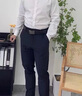 花花公子高端档商务休闲裤男士装春秋季款西裤免烫宽松直筒弹力西装裤子 5120黑色（夏季薄款） 36 （腰围2尺9） 实拍图